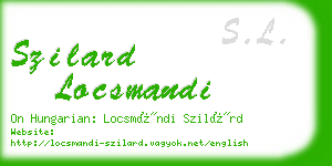 szilard locsmandi business card